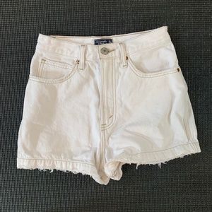 White denim shorts